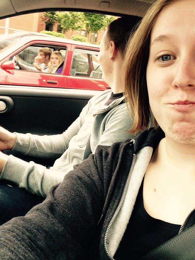 PloppyH's tweet image. Today with my boy and nicole and Dan (I'm in the red car)