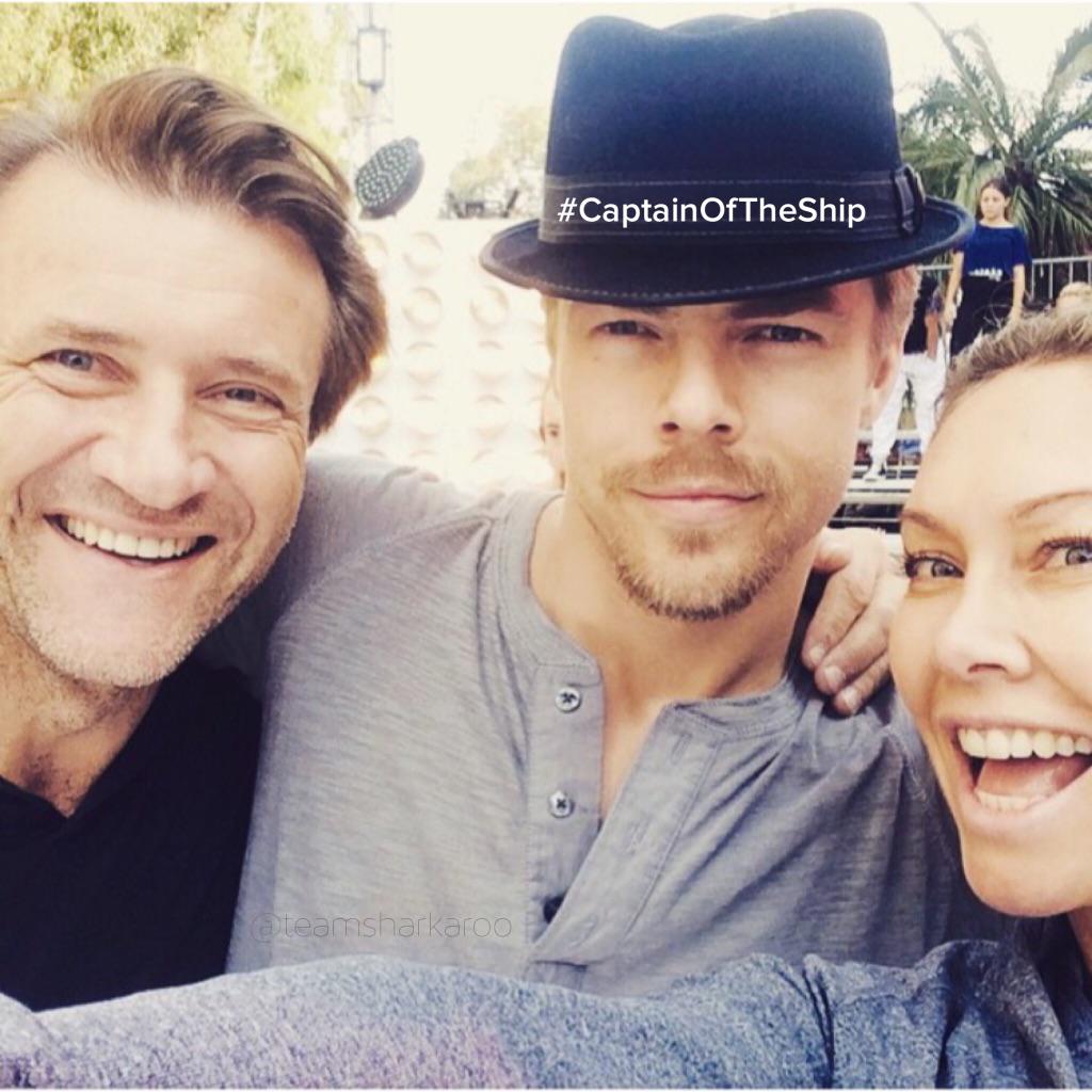 Happy Birthday @derekhough 🎉🍰 #CaptainOfTheShip #sharkaroo @robertherjavec @kym_johnson