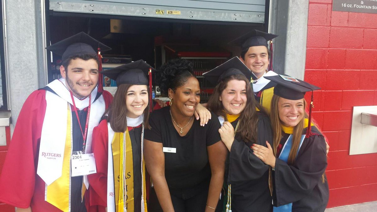 RUDanceMarathon's tweet photo. Look who joined in our celebration - Lisa, our FAVORITE concession manager! #rudm2015 #FTK http://t.co/TQJmM4LiMB