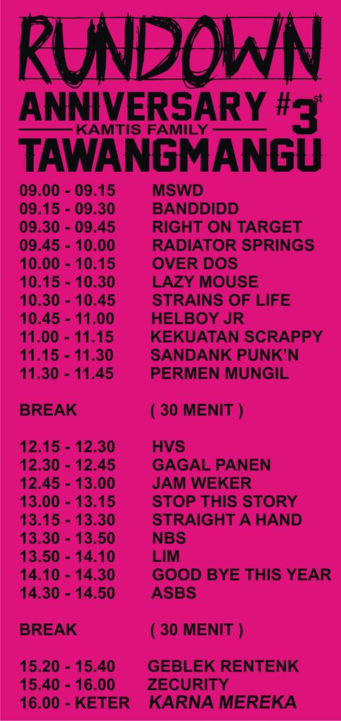 KAMTISTEWE's tweet image. SELAMAT PAGI INI RUNDOWN HARI MINGGU DATANG LEBIH AWAL YA KAWAN KAWAN...