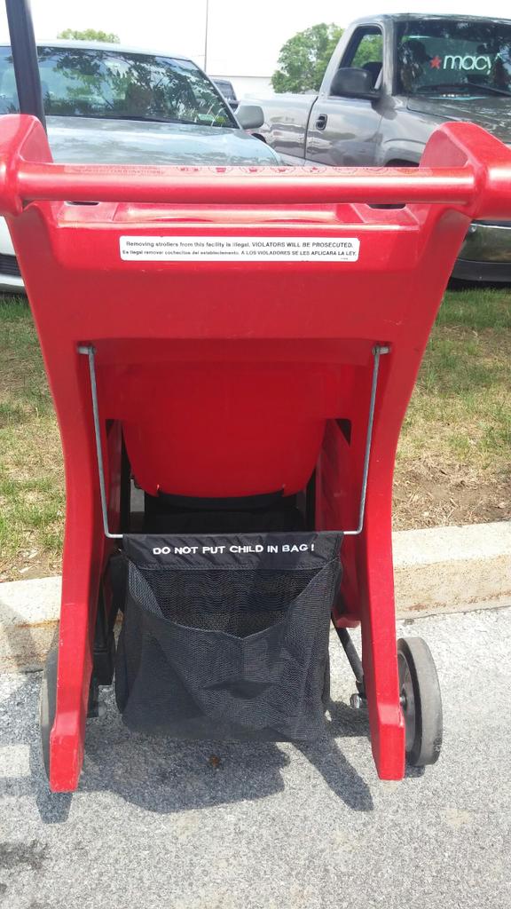 SSilverence's tweet image. Someone must have put their child in this bag. Mall doesn't disclaim just because.