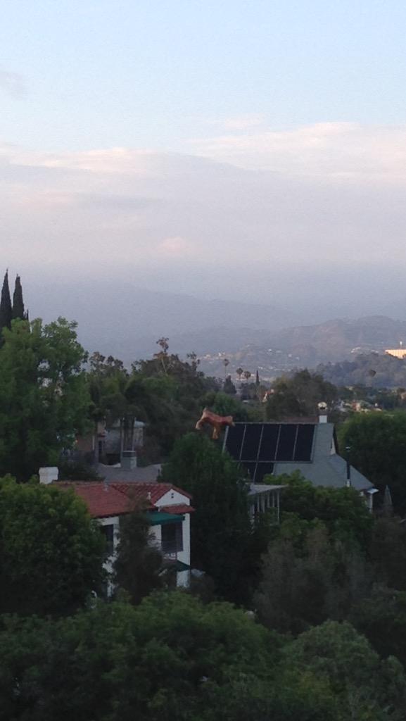 benjykirkman's tweet photo. #FloatingDog over Silver Lake http://t.co/bdW5Y6ehhl