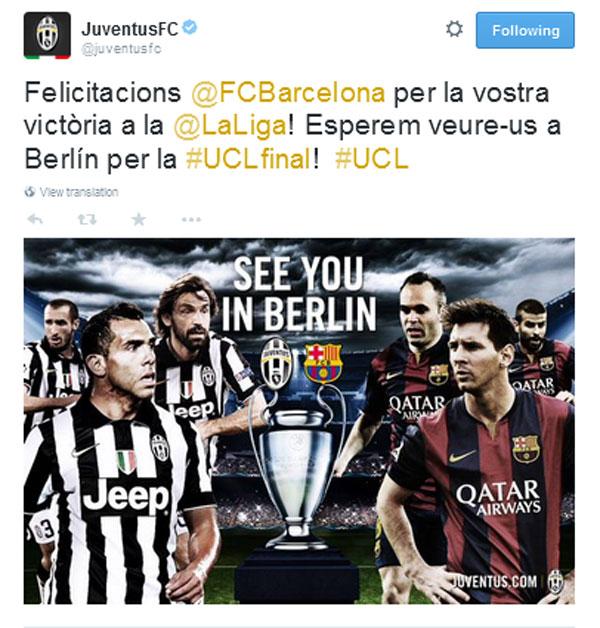 Bolanet's tweet photo. http://t.co/j664WlynHT - Barca Juara La Liga, Juventus Ucapkan Selamat http://t.co/N3afRzsBJ5