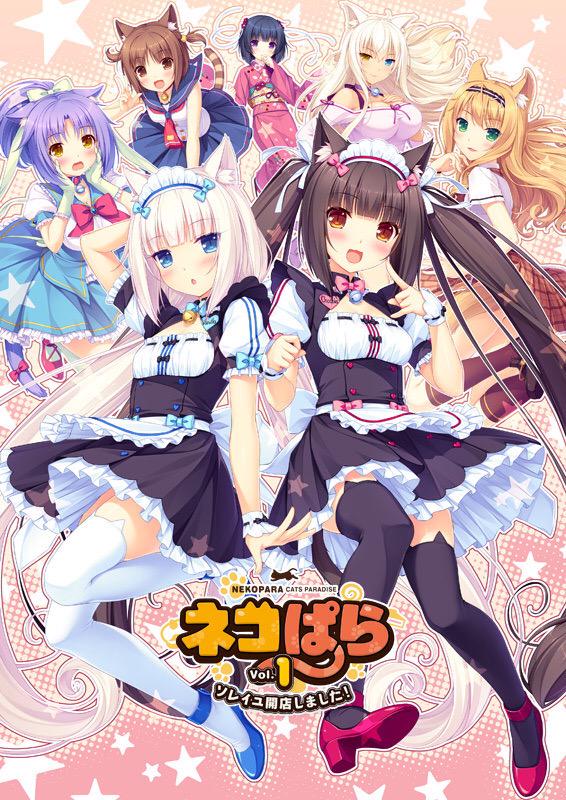 Toxic_Widow's tweet photo. @darthhoppus for some reason animal autocorrected to anime but this is a poster for a game about catgirls, "Nekopara! http://t.co/BJ4VA5vvM6