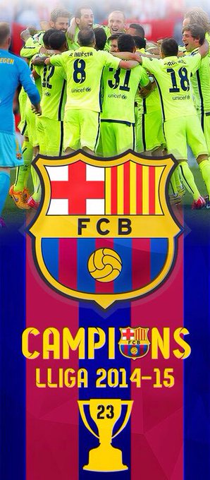 Barca champions 🏆 viva la #barca!  Mia love u💋👍 http://t.co/w6oFoTGrYy<a href="/tag/barca"class="tags">#barca</a>