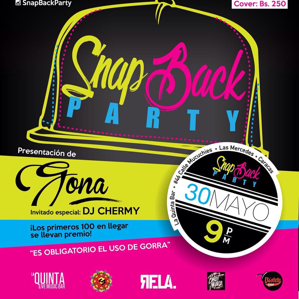 nderson_emir's tweet photo. Estaremos seguro en la #SnapBackParty en @laQuintabart y por supuesto apoyando al pana #8Lunas jejeje el @GonadL1 http://t.co/4uFqX7jTof