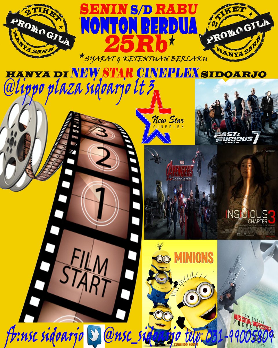 nsc_sidoarjo's tweet photo. AYO RAYAKAN KELULUSAN DENGAN NONTON HEMAT @nsc_sidoarjo http://t.co/hFOrNqzdLp