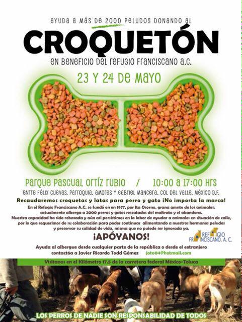 antymob's tweet photo. @taxicanmx  RT Este 23 y 24 de Mayo 3er Croquetón para #RefugioFranciscano ¡Ayudémosles! http://t.co/zzf2OHi29k
