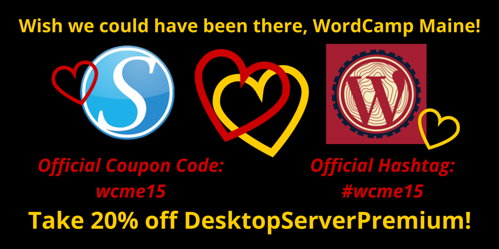 DesktopServer's tweet photo. Dear @WordCampMaine
We put together a little note for you.
We <3 WordCamps &amp; miss you all!!
https://t.co/oab8oSvtZH http://t.co/jUMx7W94kI