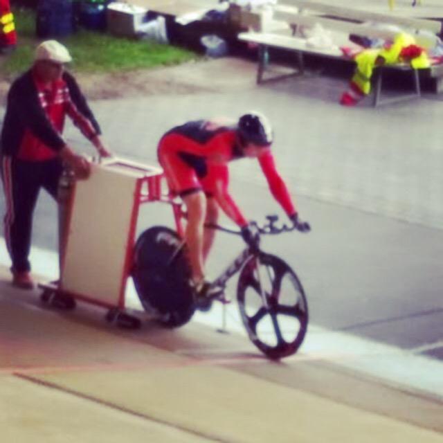 bikerdanny's tweet photo. Kilo start in Germany on my @FFWDwheels_usa and @FeltBicycles . I was in the lead till after the last half lap. http://t.co/AhGRAdNmXr