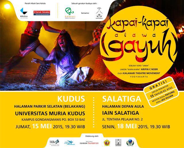 Saksikan pentas teater #Kapai2Gayuh oleh <a href="/kalanari/">Kalanari Theatre</a> Theatre, Jogja | IAIN Salatiga, malam ini | Gratis!!