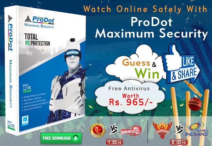 ProDotGroup's tweet photo. Comment Fast Before Starting #IPL_Match #RCB_vs_DD and #SRH_vs_MI. Chance to win  #Antivirus. https://t.co/Nse9YMNsip http://t.co/Bbaas79Td0