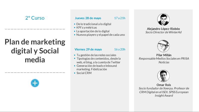 CEUAAlumni's tweet photo. 2º Curso Programa Superior #MarketingDigital Plan de #marketingDigital y #socialmedia +Info: antiguos.alumnos@ceu.es http://t.co/VSUs99IKoY