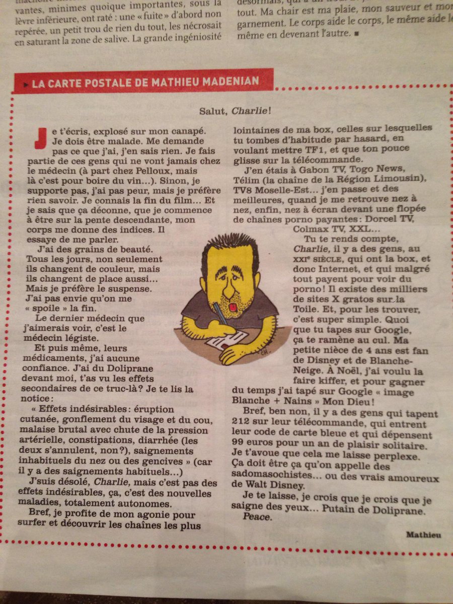 La surprise du lundi matin : #TV8 figure dans #CharlieHebdo.
Billet de <a href="/mathieumadenian/">Mathieu Madénian</a>
