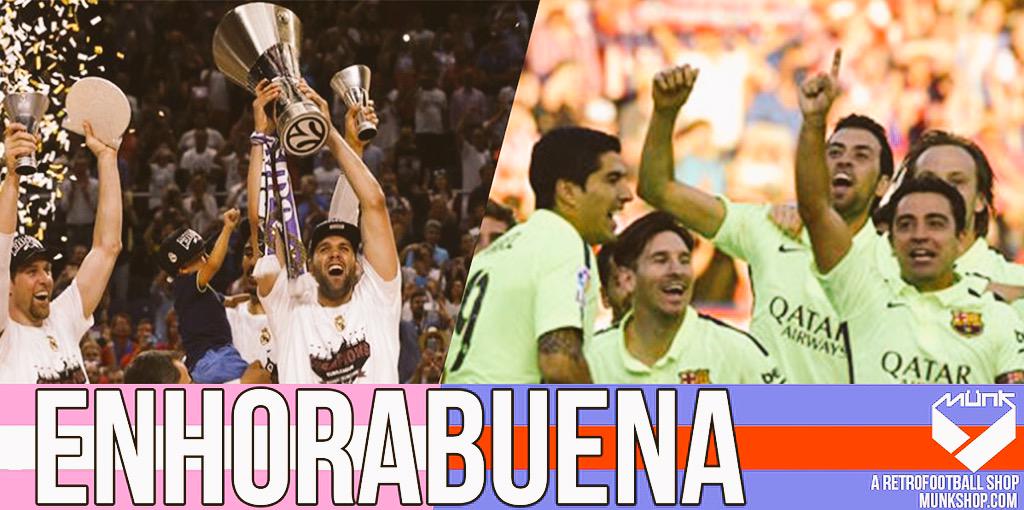 Munk_Official's tweet photo. Enhorabuena madridistas y culés. Lunes de alegría para todos. Liga número 23 y Copa de Europa número 9 el mismo día http://t.co/Ds7A0cZOUC