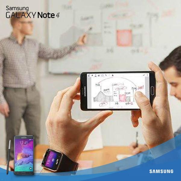 SamsungMaroc's tweet photo. La fonctionnalité #PhotoNote du #GalaxyNote4 vous permet de prendre une photo et la convertit rapidement en S Note ! http://t.co/RrweI0hDgt
