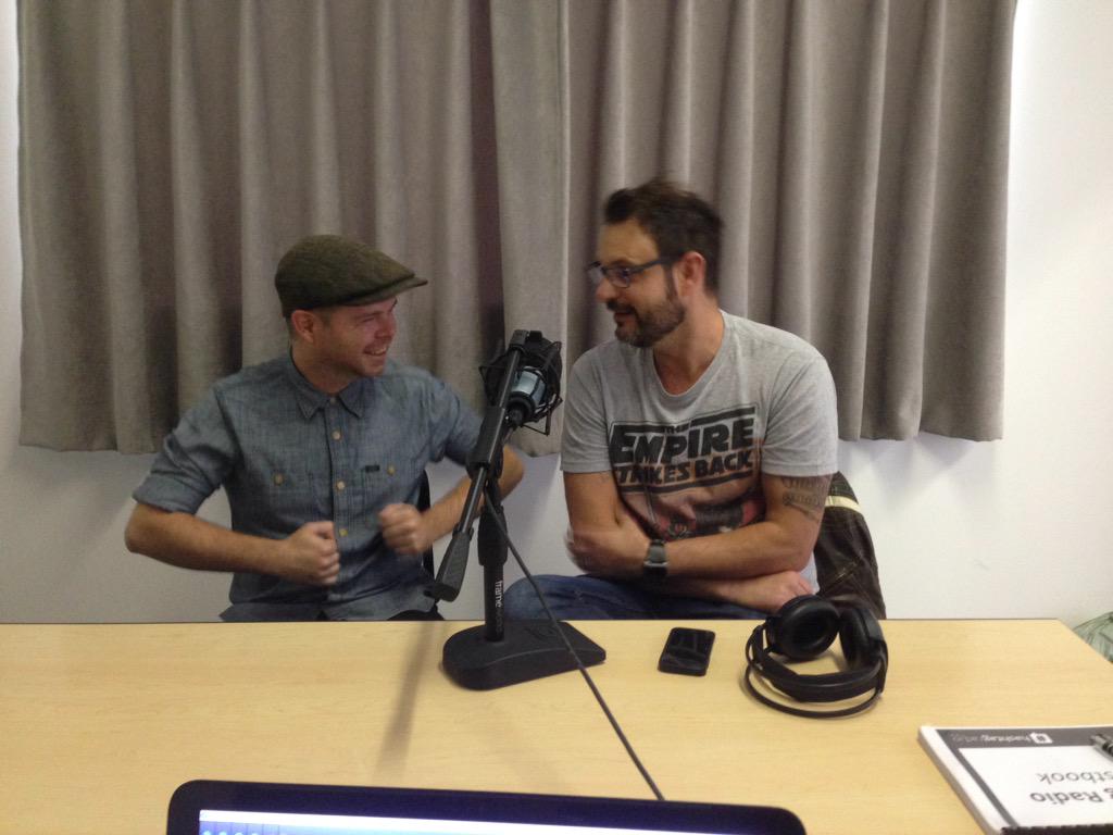 ishotimagesza's tweet image. These funny men taking over my @HashtagRadio! @snoddie &amp;amp; @MarkPalmerComic 😂 #visualcomedy