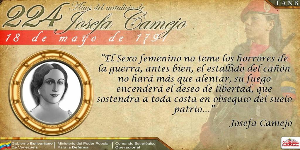 vladimirpadrino's tweet photo. Josefa Camejo, heroína de la independencia y tenaz defensora de la Provincia de Coro, ejemplo de dignidad femenina. http://t.co/FypIqKSsKi