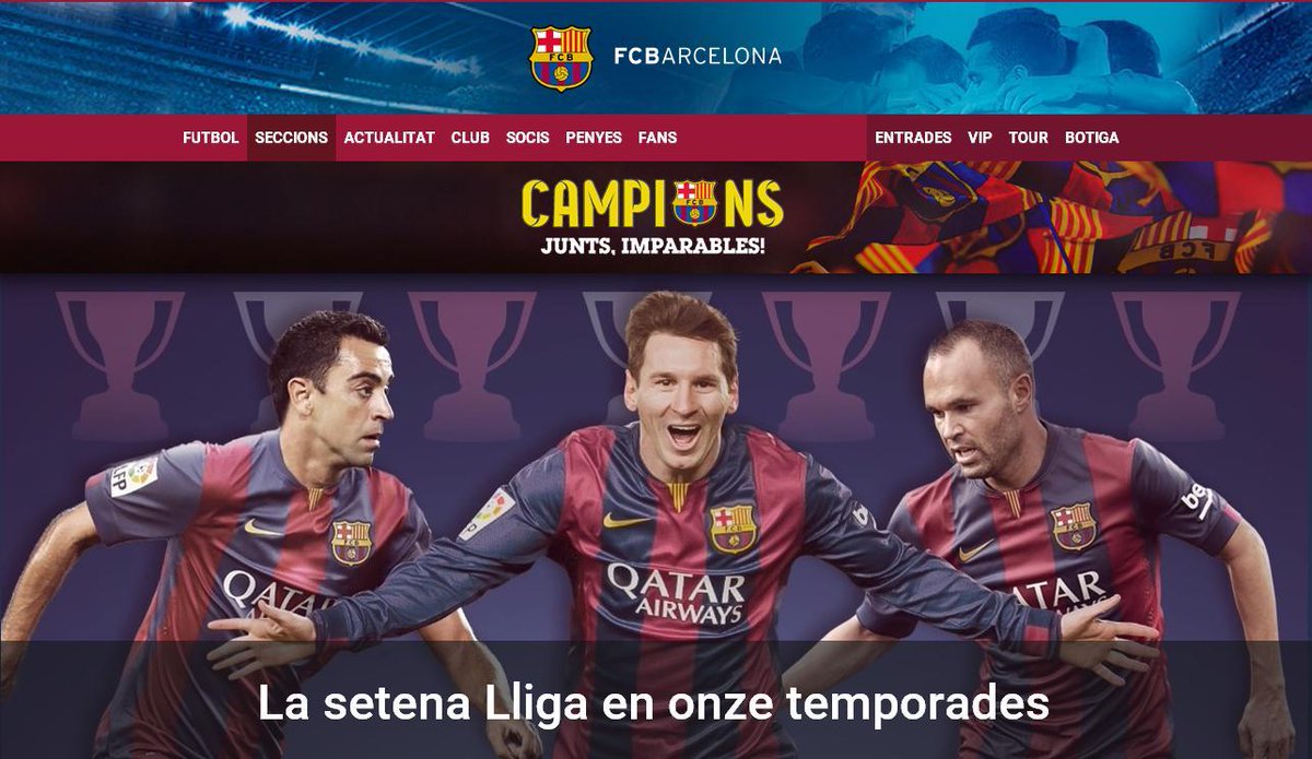 FCBarcelona_cat's tweet photo. Pots trobar tota la informació del títol de Lliga a l'Especial de la nostra pàgina web http://t.co/Op9maEzdPt http://t.co/fhxhdZ2D2b