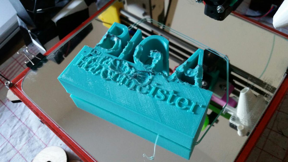 salomonderotti's tweet image. By, by hexagon hotend
Have a nice time
I like you very much
#3dprintingfail