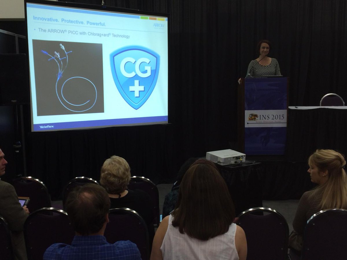 GreenGregDennis's tweet photo. Innovation behind coated Arrow PICC #INS2015ky talk http://t.co/aoZkn5TJPY