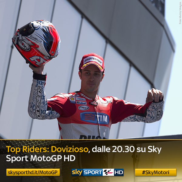 SkySportMotoGP's tweet photo. Alle 20.30, su Sky Sport MotoGP HD, non perdete lo speciale Top Riders dedicato ad @AndreaDovizioso #SkyMotori http://t.co/xEQOsKE48J