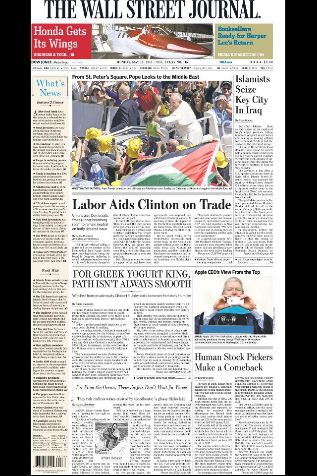All <a href="/wsj/">The Wall Street Journal</a> page one bylines owned by women today.