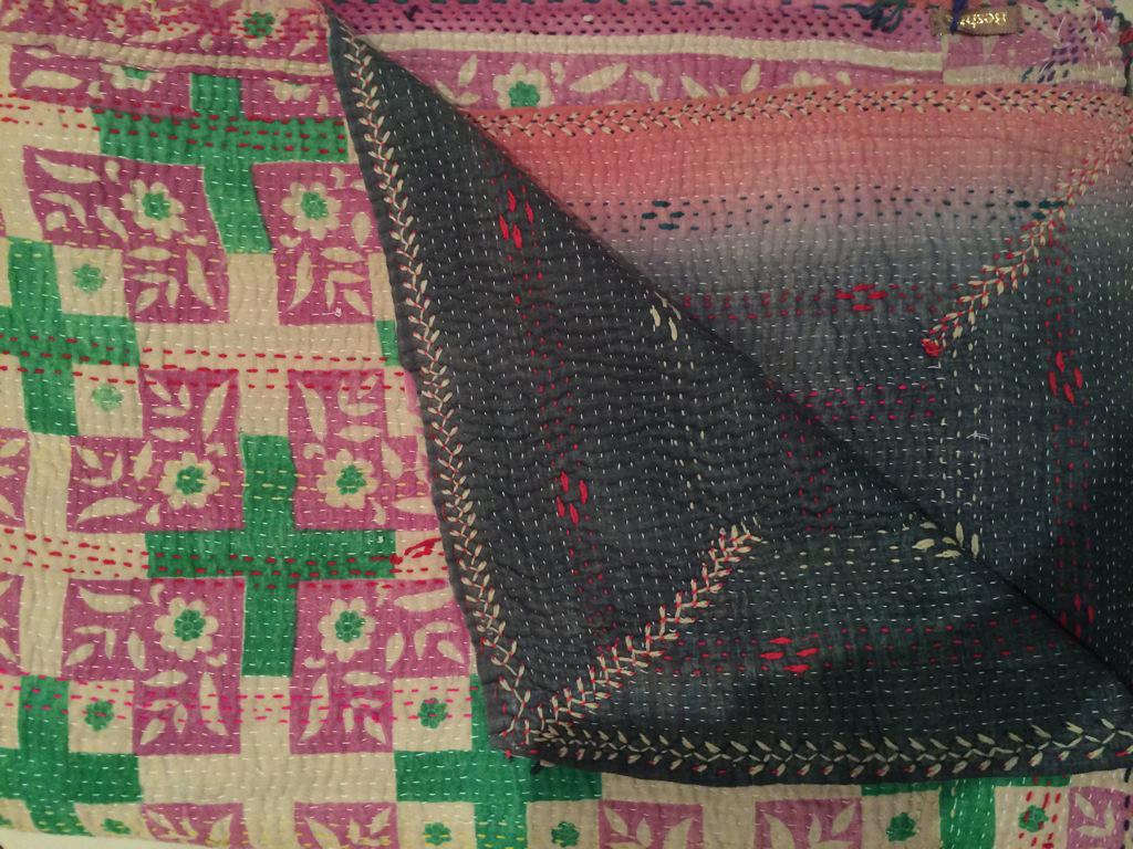 Indian hand woven quilts in different colours &amp; patterns. Each is unique #bedspreads #indian #quilt #bedding #throws