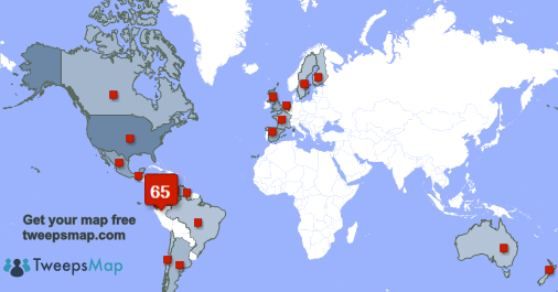 MJorgeLuis's tweet photo. My followers live in Colombia (65%), USA(8%)... Get your free map: http://t.co/jrGsDbiudP http://t.co/Je6XNC0F9k