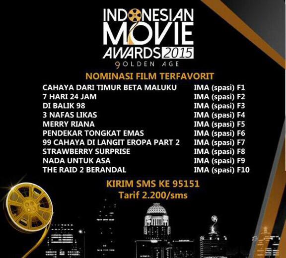 bismakarisma's tweet photo. Selamat dan semangat atas masuknya @NadaUntukAsa di nominasi #IMA2015 semoga film ini selalu menjadi berkat baik. http://t.co/0OQxeaAGc2