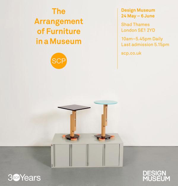 The Arrangement of Furniture in a Museum opens tomorrow 24 May celebrating 30 years of <a href="/SCPLtd/">SCP</a> bit.ly/1IGUbjb