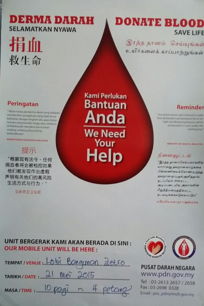 Congratulations "<a href="/GohHweeHwa/">《《《 GOH 》》》</a>: Join us 4 Blood Donation on 21/5/15 at Bangunan Zetro #BSKN Safe life <a href="/zeekay15/">Kucing Gebu</a> "