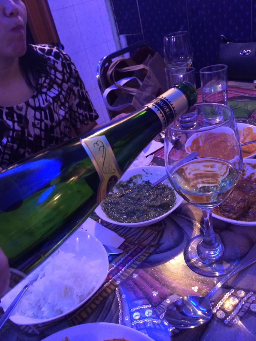 GregAtCoravin's tweet photo. Phrase of the night - I'm going to Hugel you. Lovin @HugelWine in Hong Kong with @SoledadVin and @CurtisMW w/Indian. http://t.co/tlgn53Hau7