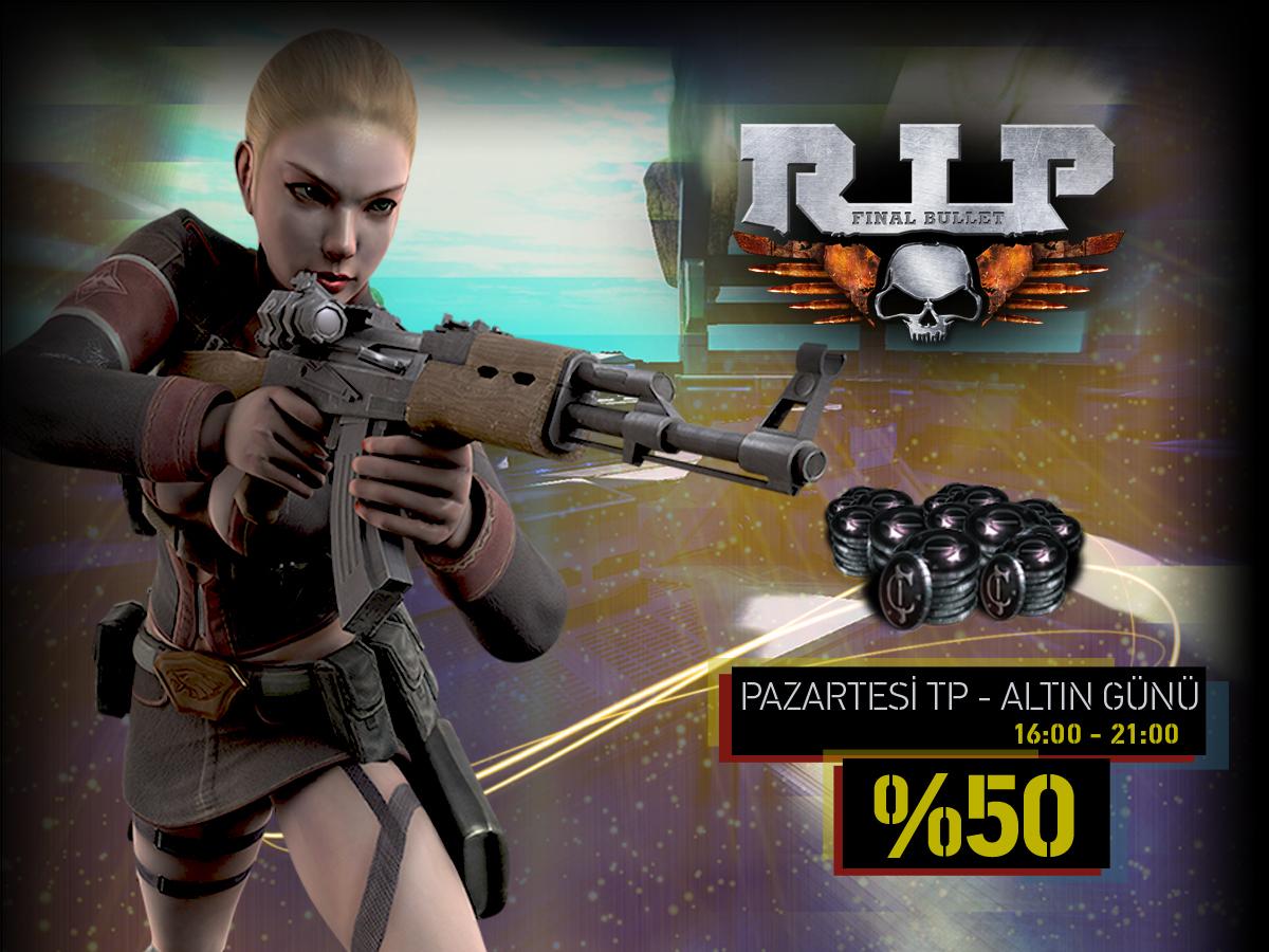 ripfinalbullet's tweet photo. Bugün 16:00 - 21:00 saatleri arasında %50 daha fazla TP kazanarak RIP'lemek için hemen oyuna! http://t.co/A11Ow5HZ93