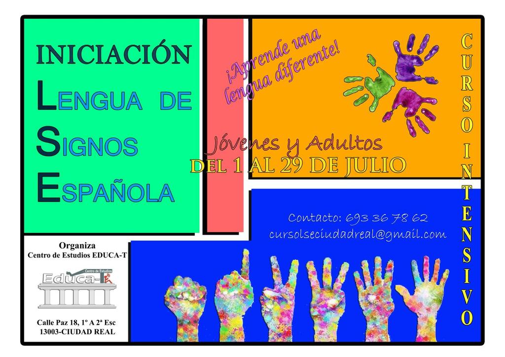 martadp_93's tweet photo. Curso intensivo de lengua de signos en mes de Julio #LSECiudadReal @kida_87 http://t.co/mKnyibTvfo