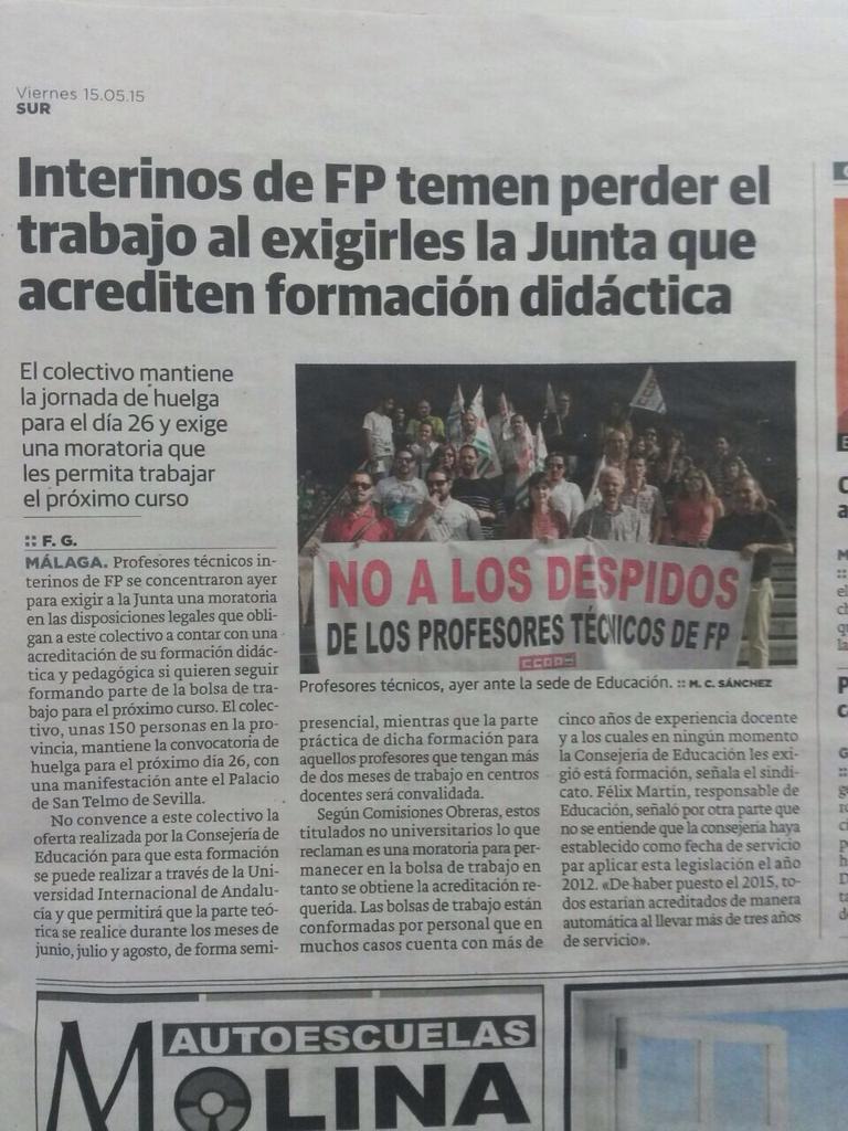 jfdezcuevas's tweet photo. 24 días esperando respuesta @zoidoalcalde profesores sevillanos y andaluces irán al paro en septiembre @Despidosde_PT http://t.co/O2e8eQ2Vga