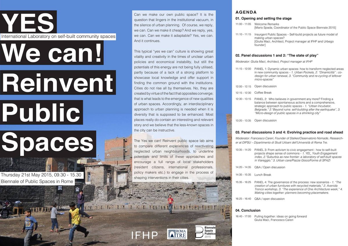 urbegos's tweet photo. Tomorrow we are heading to Rome! On May 21 we present #UrbanPockets and #YouthEngagementIndex at @biennaleSP http://t.co/2OC1yryPgb