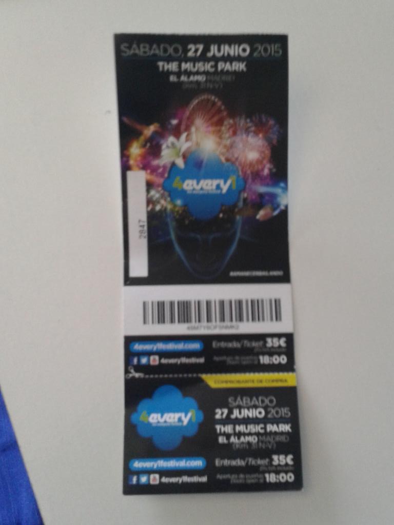 NoticiasMusic1's tweet photo. El día 27 de Junio estaremos en @4every1Festival 
Uno de los festivales de elctronica más importantes del Pais http://t.co/gCvFsNHhmp
