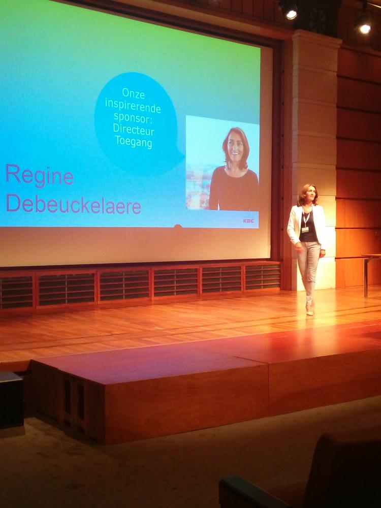 michelletheun's tweet photo. Regine Debeuckelaere: leidinggeven is vertrouwen, gelijke waarden en normen en authentiek zijn #LeiderschapsdagKBC http://t.co/9dVTVyRt8k