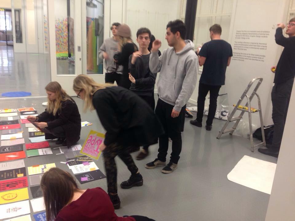 fourfiveLCA's tweet image. Busy busy busy! Only 2 days to go till the opening! @LCABAGD @leedsartsu #chapterfourfive #exhibition