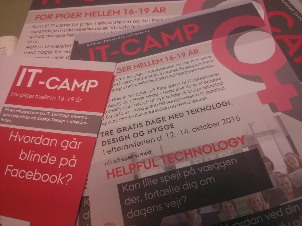 IAmAnnidk's tweet photo. Plakater klar til efterårets it camp for piger @AarhusUni. Nye kræfter kører sidste års succes videre!  #itcamp15 http://t.co/1oqX5BkwIP