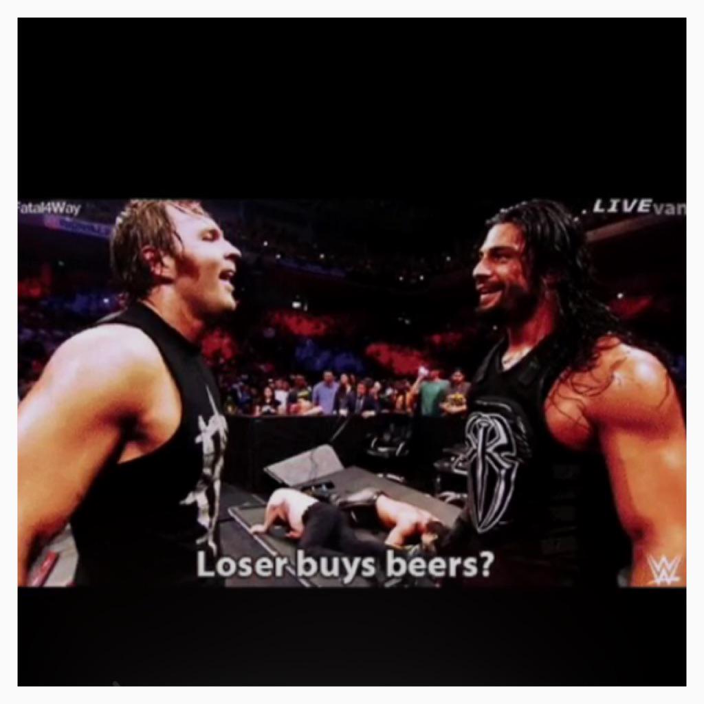 BriceHart95's tweet photo. Absolute favourite moment from #WWEPayback love these boys! @WWERomanReigns @TheDeanAmbrose  http://t.co/A0Ky3FFtSP http://t.co/4rUYVFR5Tl