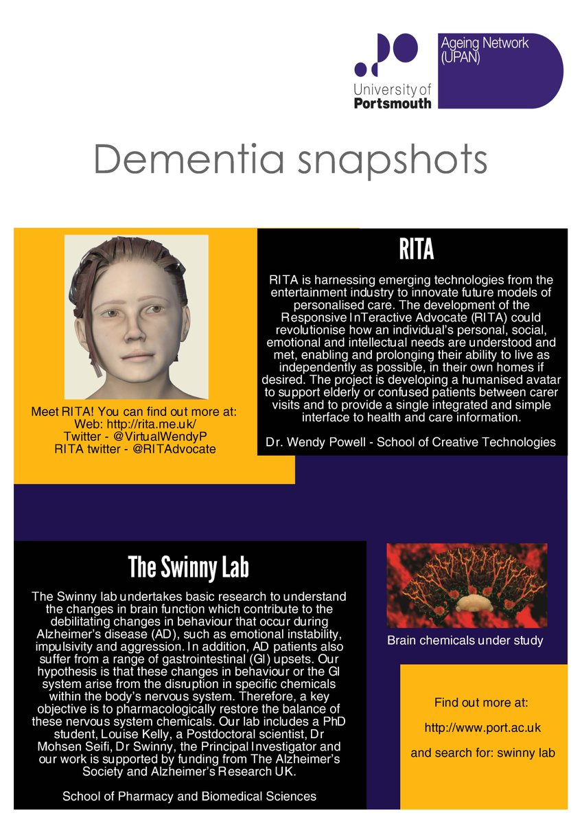 AmyDrahota's tweet photo. Here's our first #dementia snapshot for #DAW2015. Meet RITA from @VirtualWendyP and @RITAdvocate, innovating in care http://t.co/Zy9Rp6a3EB