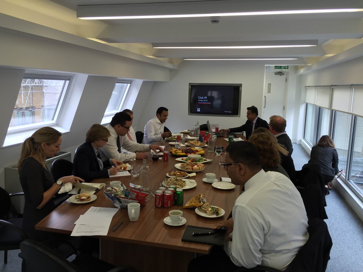 IRSocietyEvent's tweet photo. Full house at our Club IR interactive lunch session today, regarding Consensus Management. Thanks to all attendees! http://t.co/VWKzxmN3qe