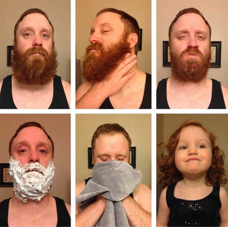 MensHumor's tweet photo. When you shave your beard... http://t.co/a3R6wg5O8k