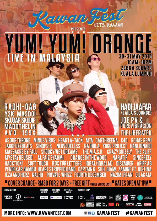 #kawanfest #zebrasquare 30/31 may 2015
#yumyumorange
