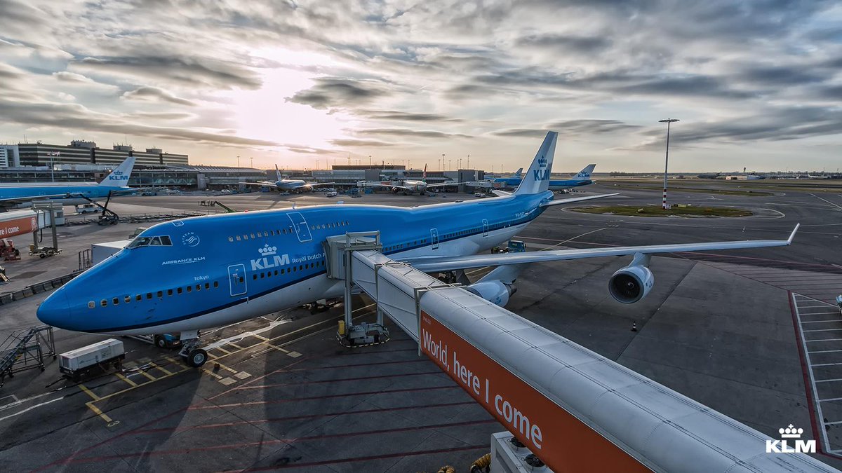 KLM's tweet image. Like my new selfie stick? :-)