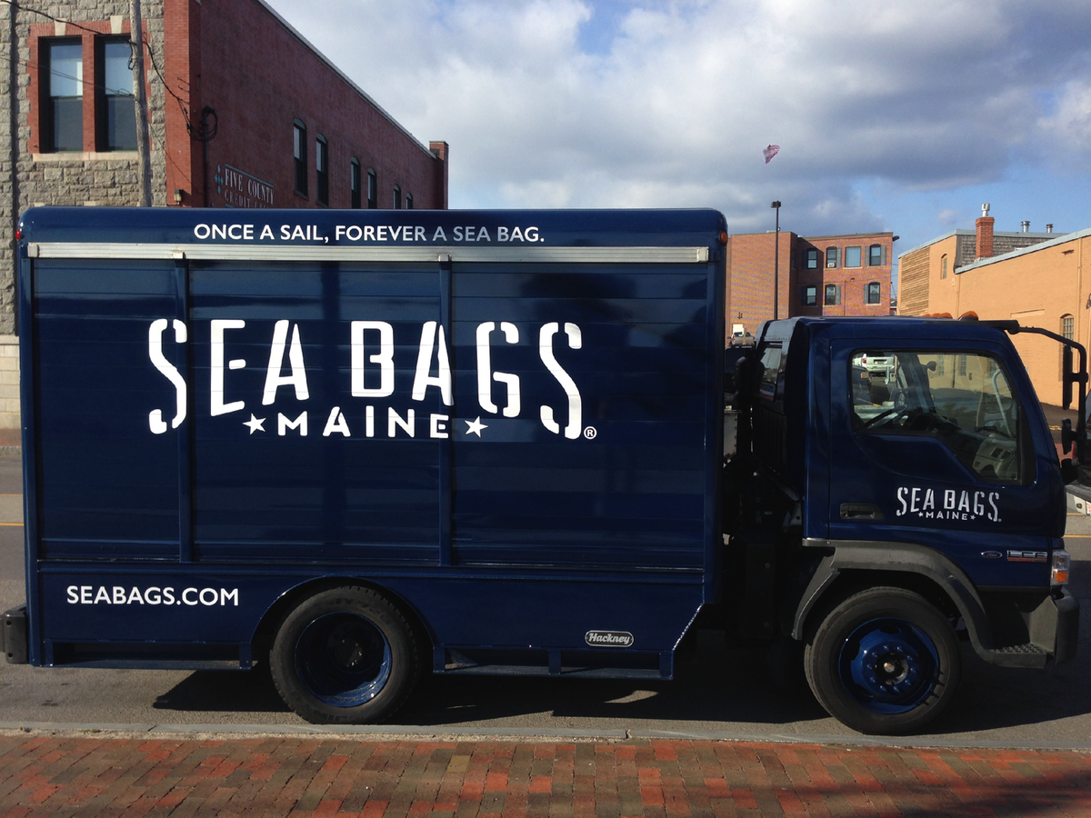 SeaBagsMaine's tweet photo. Thank you for sharing your #BlueMania! It's time we share ours. Presenting #BlueCrew a Sea Bags store on wheels! http://t.co/NWiZYidB5a