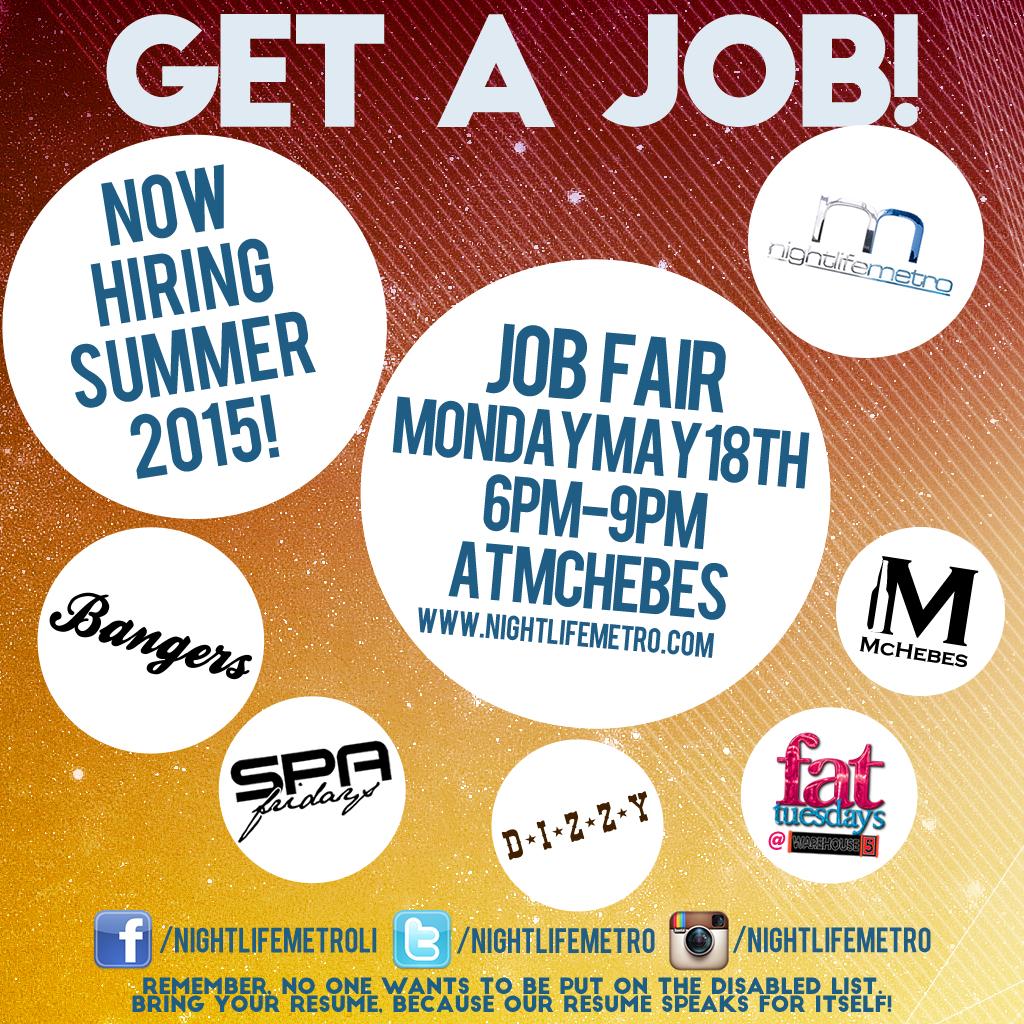 2Nite Hiring for ALL venues! Apply in Person 722 Fulton Ave 6-9 #Spa #mchebes #Warehouse5 #Dizzys #Bangers