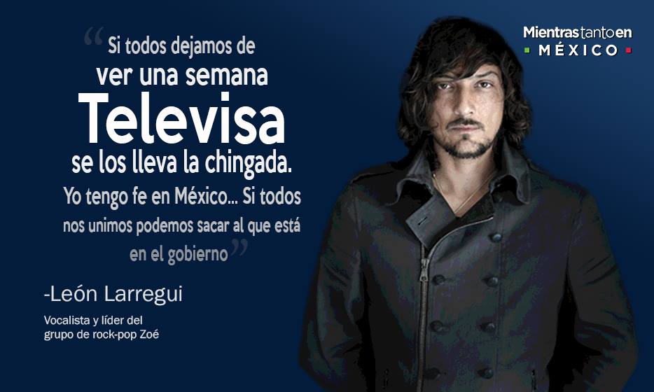 MT_enMEXICO's tweet photo. A la mitad de su concierto León Larregui, pidió al público no ver Televisa por una semana. 
http://t.co/wozlDPUz5h http://t.co/bs5e3EUgXb
